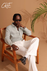 Striped Full Sleeve Single Cuff Classic Fit Remi Cotton Shirt